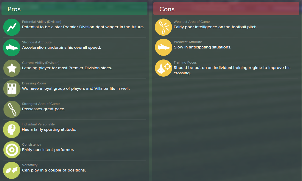 Hector Villalba, FM15, FM 2015, Football Manager 2015, Scout Report, Pros & Cons