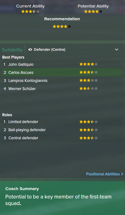 Carlos Ascues, FM15, FM 2015, Football Manager 2015, Scout Report, Current & Potential Ability