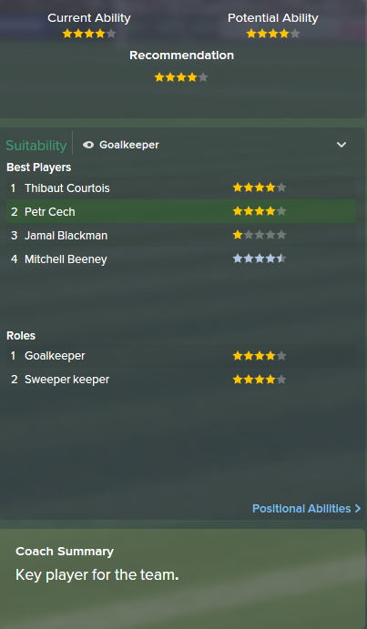 Petr Cech, FM15, FM 2015, Football Manager 2015, Scout Report, Current & Potential Ability