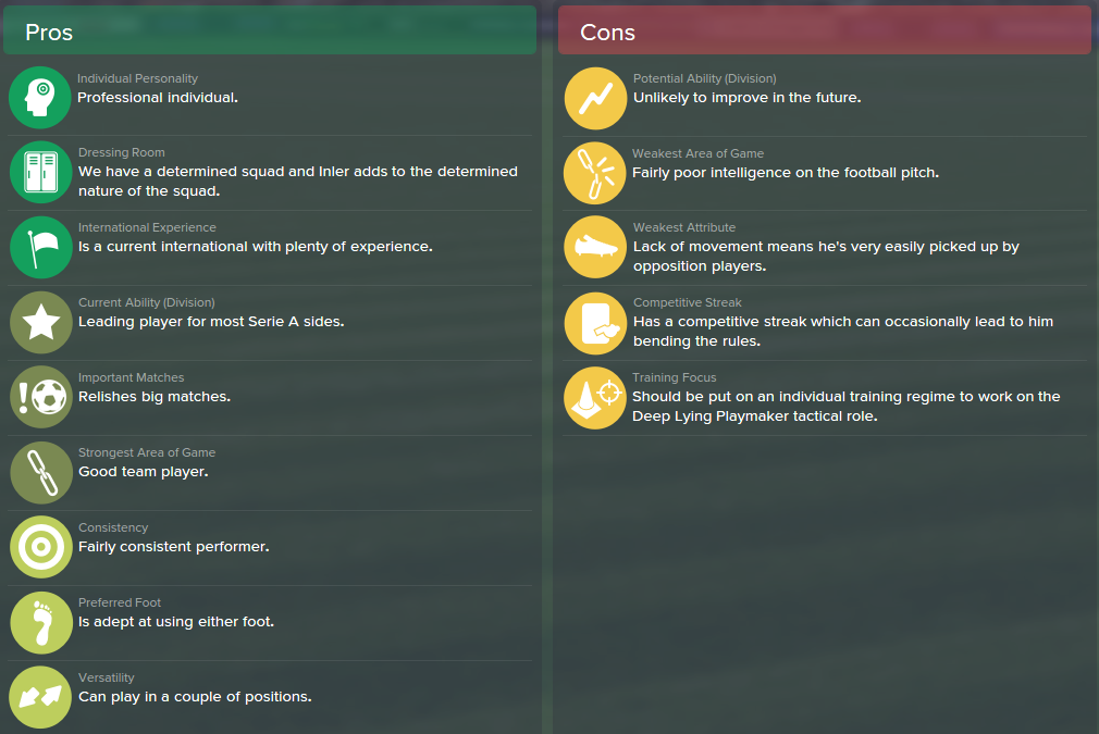 Gokhan Inler, FM15, FM 2015, Football Manager 2015, Scout Report, Pros & Cons